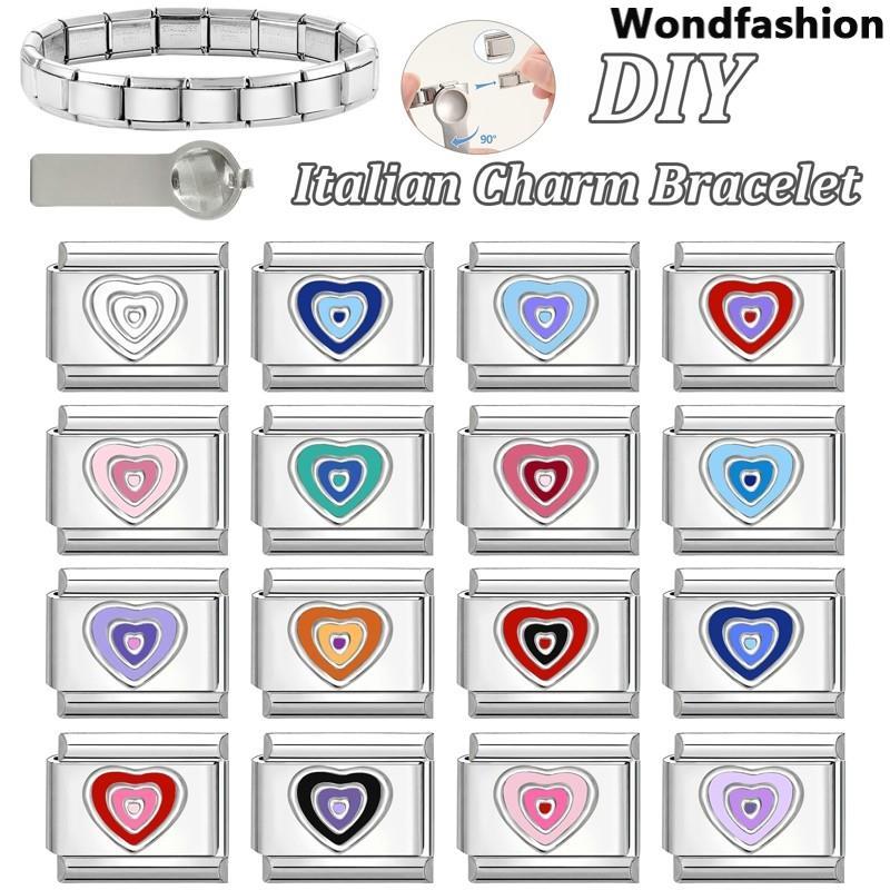 สร้อยข้อมือ charm สไตล์อิตาเลียน สแตนเลส ขนาด 9 มม. เสริมบุคลิกภาพและใช้งานได้จริง