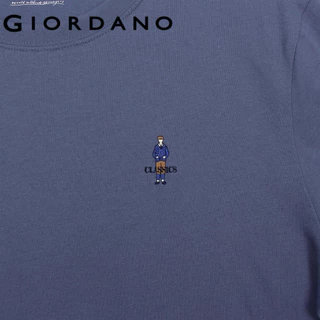 GIORDANO เสื้อยืดผู้ชาย Men's Slim Classic Man Tee 01025629