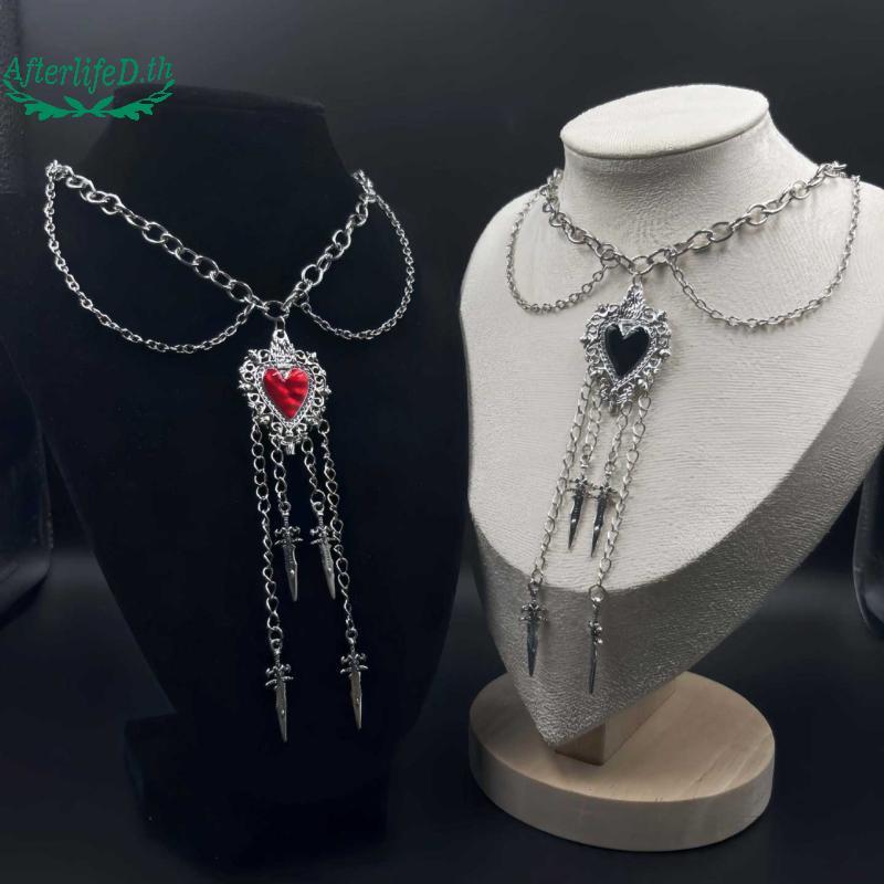 จี้สร้อยคอสไตล์GothicและY2K สำหรับผู้หญิง Choker แฟชั่น AF