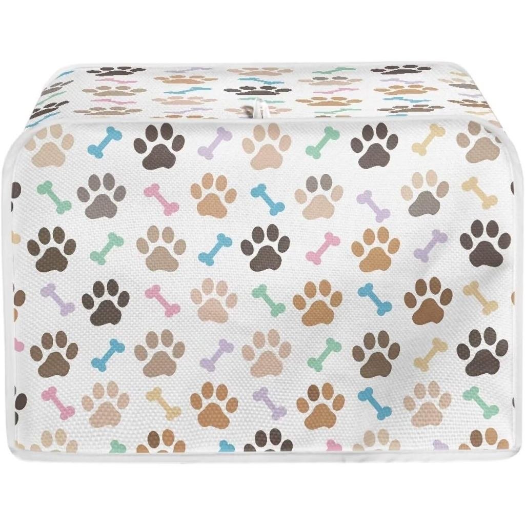 Dog Paws Bone Toaster Cover Reversible Toaster Appliance Dust Cover Cozy Free From Dust And Fingerpr