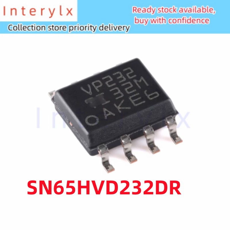 2 ชิ้น/ล็อตของแท้ Patch SN65HVD232DR SN65HVD232 ผ้าไหมพิมพ์ VP232 SOIC-8 3.3V CAN Transceiver Core