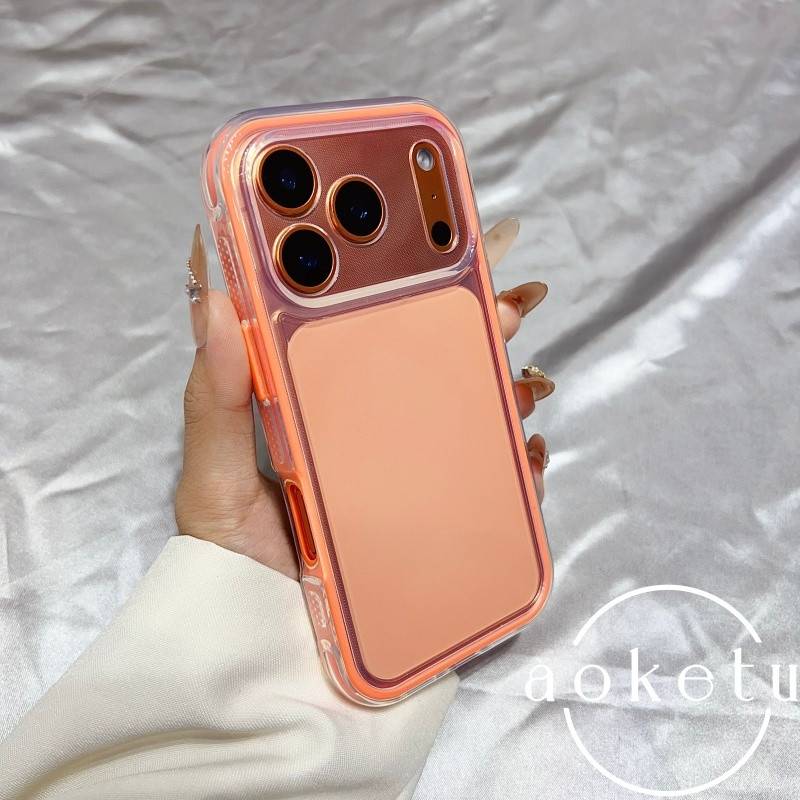 เคสโทรศัพท์แม่เหล็กขอบสี 2-ใน-1 สีสันสดใสเหมาะสําหรับ ไอโฟน 13 14 15 16 17 มือโปร สูงสุด ถุงลมนิรภัยหนาป้องกันการตกโปร่งใสเต็มปก