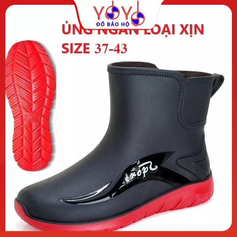 รองเท้าบูทกันฝนกันลื่นกันน้ำ 37-43 รองเท้ายางสั้น