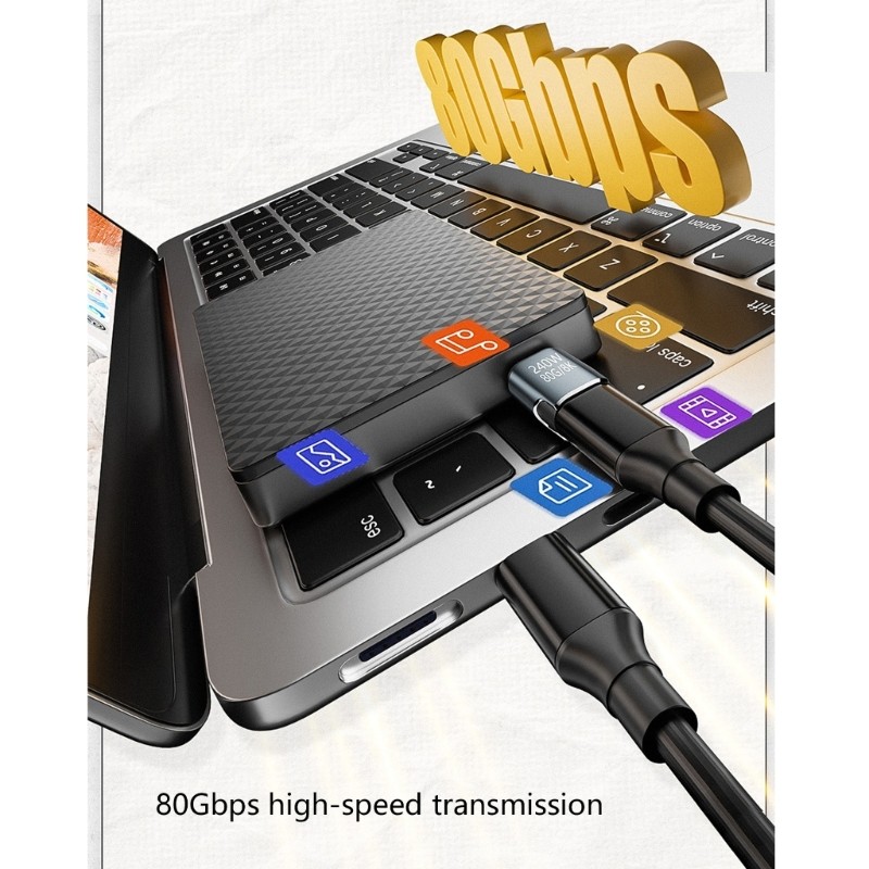ONE 80Gbps Data Transfer Converter USB C อะแดปเตอร์แม่เหล็กเชื่อมต่อ 8K 60Hz วิดีโอ
