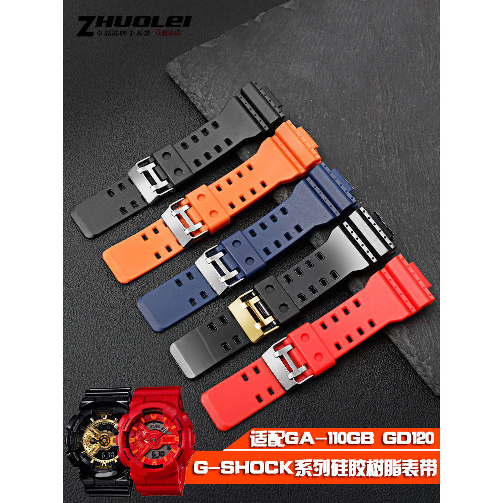 เหมาะสําหรับ Casio Black Gold gshock สายนาฬิกา GA110 GD100 110 120 กีฬาผู้ชายสายซิลิโคน WHDW