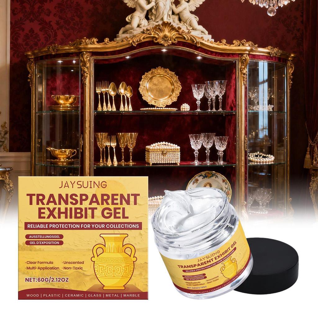 60g Museum เจลโปร่งใสนิทรรศการเจลใสที่ถอดออกได้กาว Museum Wax สําหรับโบราณแก้วเซรามิคตัวเลข kiodph