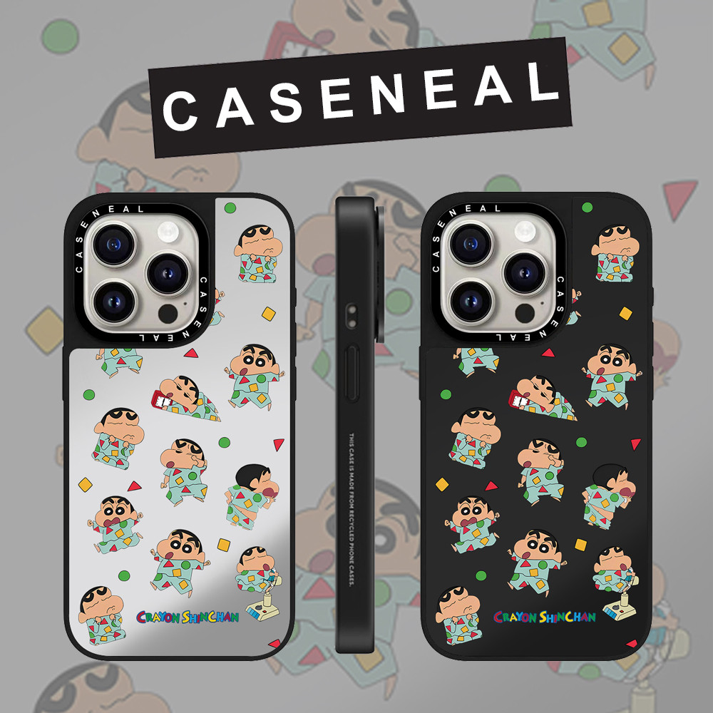 CASENEAL ชุดนอนการ์ตูน Graffiti กระจกด้านหน้าอะคริลิคใสเคสโทรศัพท์สําหรับ iPhone 17 Pro Max 16 ProMax 15Pro 14 Plus 13 12 โทรศัพท์กันกระแทกขอบนุ่มฮาร์ดป้องกันกรณี