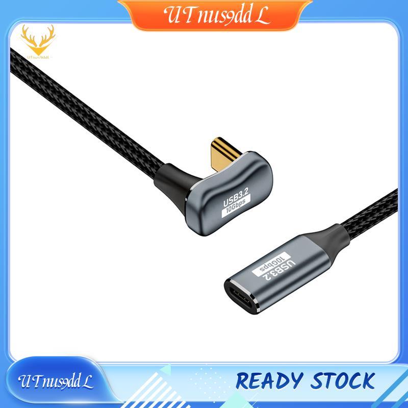 [UTnus9ddL] PD 100W USB C to Type C Elbow OTG Data Cord Cable USB 3.2 Gen 2 10Gbps Data Sync 5A Powe
