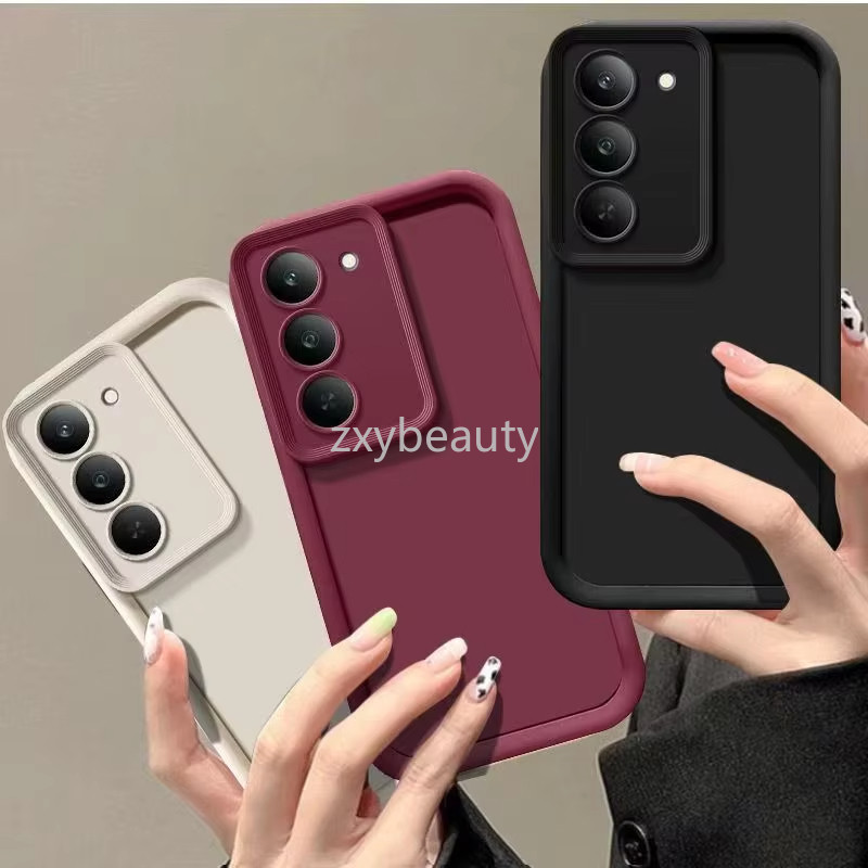 ปลอกสําหรับRealme C100 C100i 4G 5G 2026 กรณีซิลิโคนเหลวแบบนุ่มสําหรับRealmeC100 ป้องกันTPUกันกระแทกสีดํากรณี