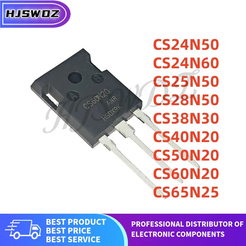 5PCS CS40N20 CS24N50 CS65N25 CS38N30 CS50N20 CS24N60 CS25N50 CS28N50 CS60N20 TO-247 ทรานซิสเตอร์ยี่ห