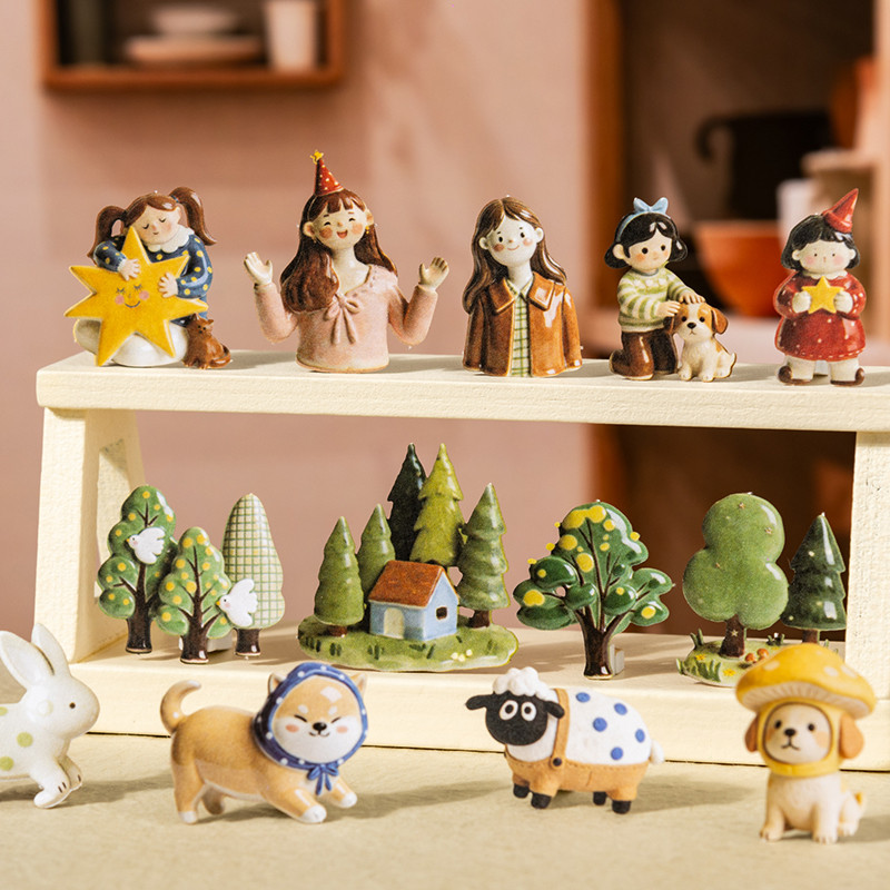 นาย กระดาษ 30 ชิ้น/ถุง Hard Card Notebook sticke creative จําลอง porcelain สัตว์เลี้ยงพืชกาแฟรูปแบบขนม DIY กล่องเก็บการ์ดอวยพรเคสโทรศัพท์ไดอารี่ถ้วยตกแต่งโน้ตบุ๊ค