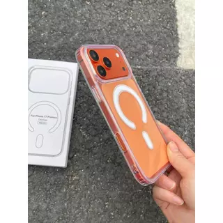 เคสแม่เหล็กใสกันกระแทกสำหรับ iPhone 17/17 Air/17 Pro/17 Pro Max รองรับชาร์จไร้สาย วัสดุ PC แข็งแรง