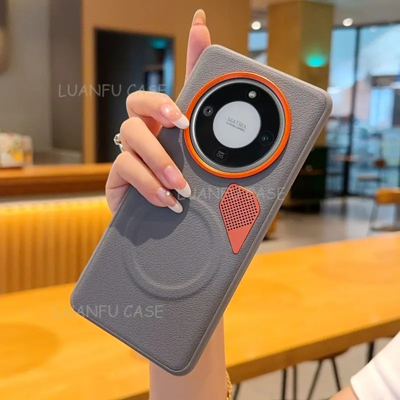 เคสระบายความร้อนระบายอากาศสําหรับ HONOR X9d 5G หนังมังสวิรัติระดับพรีเมียมเคสแม่เหล็กพร้อมกรอบกล้องโลหะและปุ่มป้องกันลายนิ้วมือกันกระแทกกันชนยืดหยุ่น