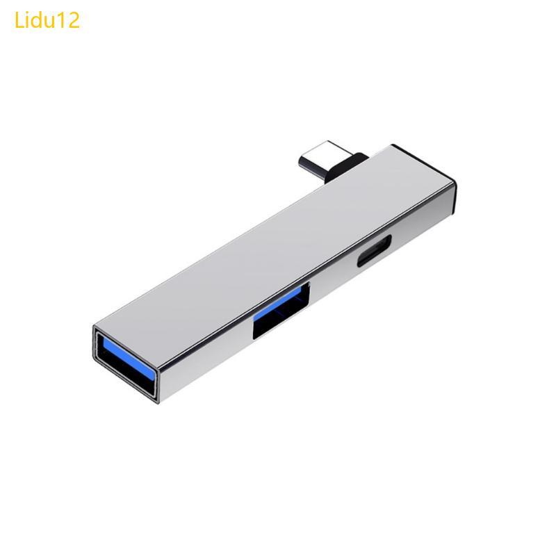 Lidu12 MultiFunctional USB C Hub USB C Splitter Type C ถึง Type C และ 2 พอร์ต USB Hub สําหรับเพิ่มปร