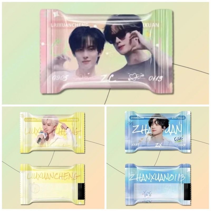 พร้อมสต็อกพัฒนาด่วน Liu Xuan Cheng Zhanxuan Concert Support Sugar-Free Mint Floral Mint Candy รสผสมค