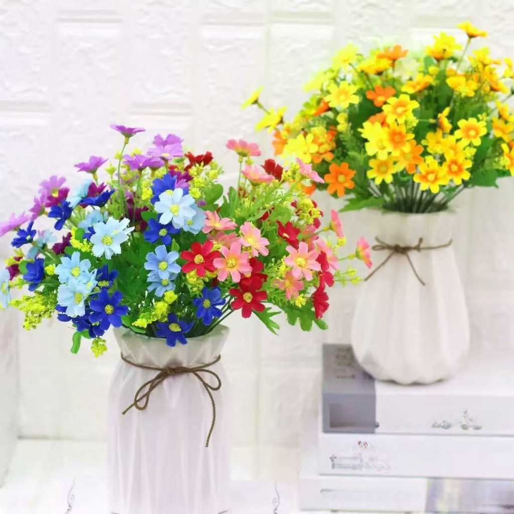 ZB1 HOME ดอกเดซี่ สินค้าขายดี ดอกไม้ประดิษฐ์ จากผ้าไหมดิบ สวยงามเสมือนจริง สินค้าพร้อมส่งจากไทย
