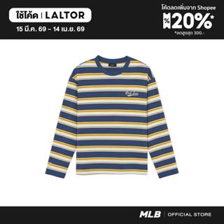 MLB เสื้อยืดแขนยาว ยูนิเซ็กซ์ Sportive Stripe Long Sleeve T-…