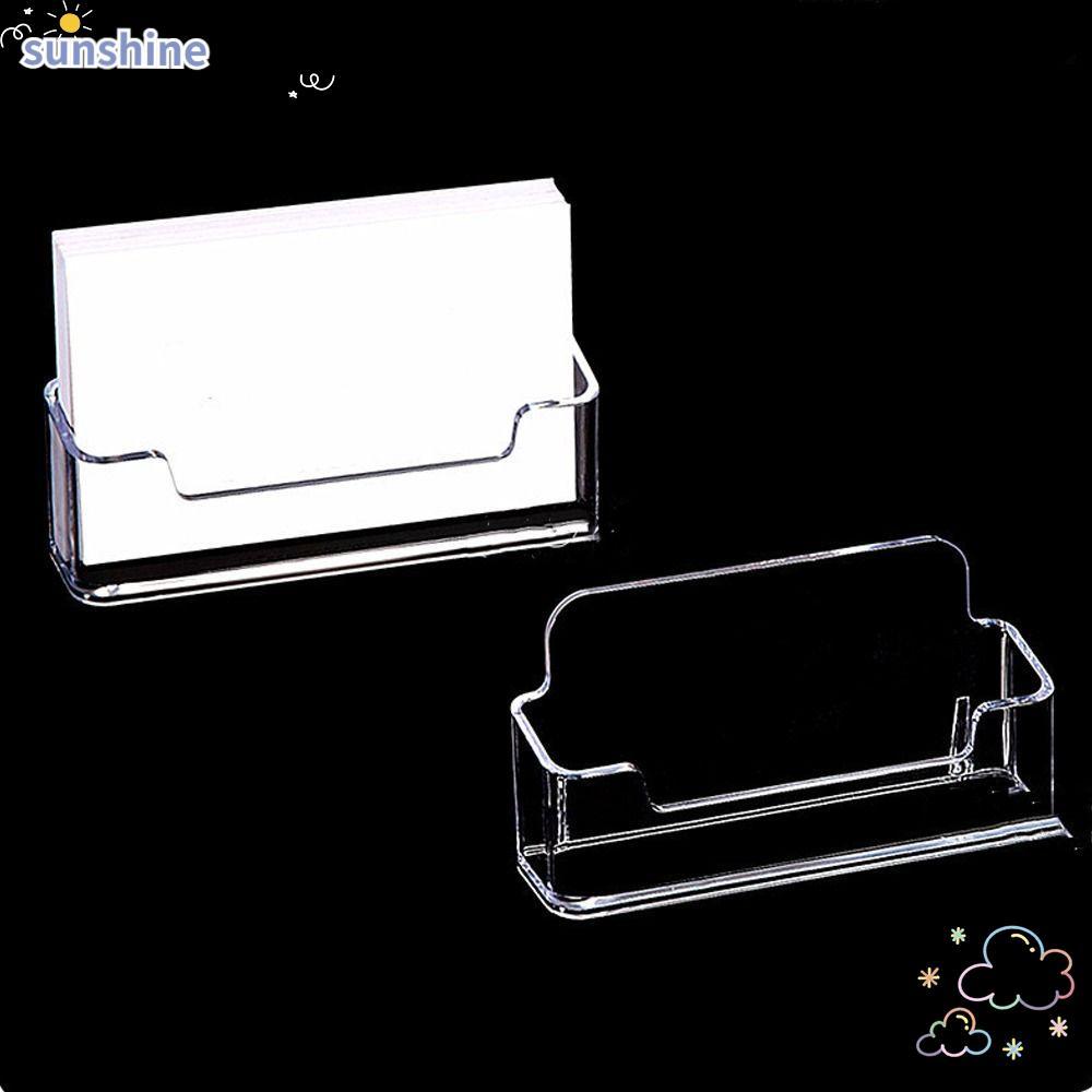 SSUNSHINE Business Card , Location Card Organizer กล่องชั้นวางเดสก์ท็อปโปร่งใส, กล่องเก็บอะคริลิคสร้