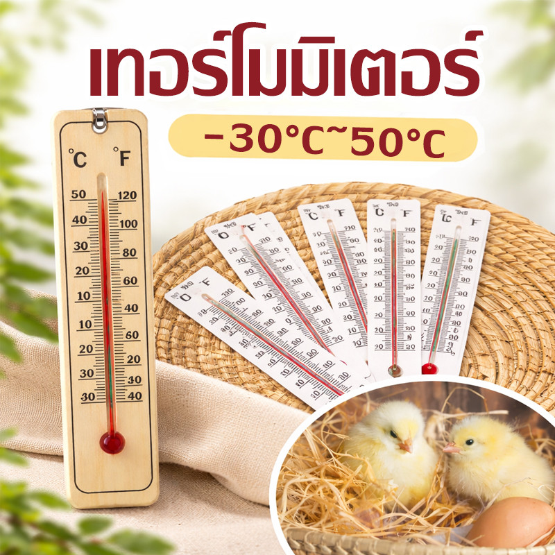 เทอร์โมมิเตอร์ เครื่องวัดอุณหภูมิ ตัวไม้ เทอร์โมมิเตอร์ วัดอุณหภูมิห้อง เทอร์โมมิเตอร์ไม้ ไม้ติดผนัง