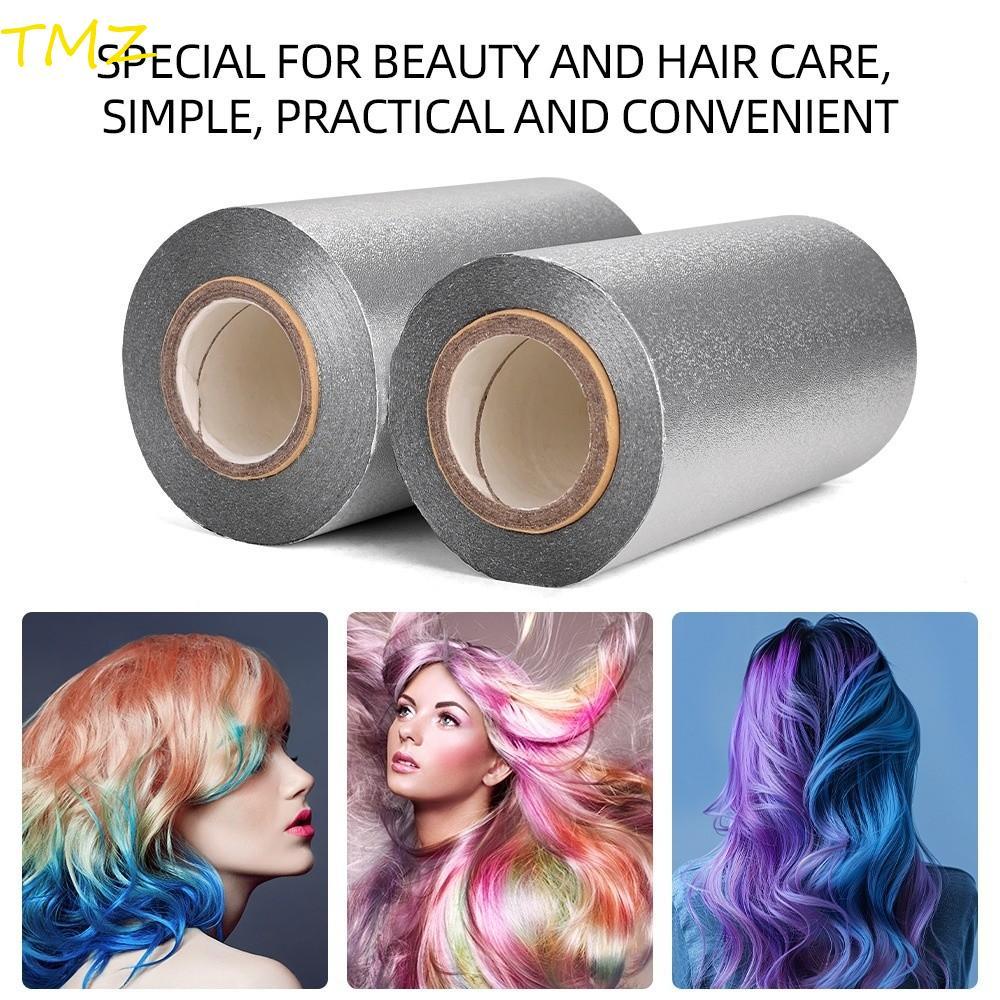 TMZ14968 ม้วนฟอยล์ดีบุกผม, 30/50m Professional ร้านตัดผมอลูมิเนียมฟอยล์, DIY Bleaching Highlights Hair Perm Hairdressing เครื่องมือจัดแต่งทรงผม Curling