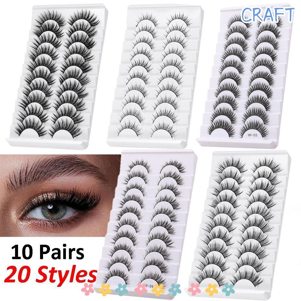 ICRAFT ขนตาปลอม, Full Strip Dramatic Faux Mink Lash, Beauty Cruelty-free Handmade Natrual Long Eye เครื่องมือแต่งหน้าขนตา Extension – โปรปัง