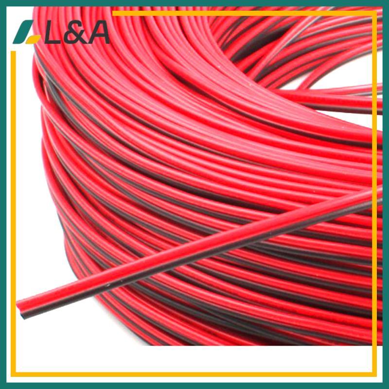 L&A 10 ม. สาย LED Strip 2 ขา 22AWG สายไฟสีแดง 2 แกน