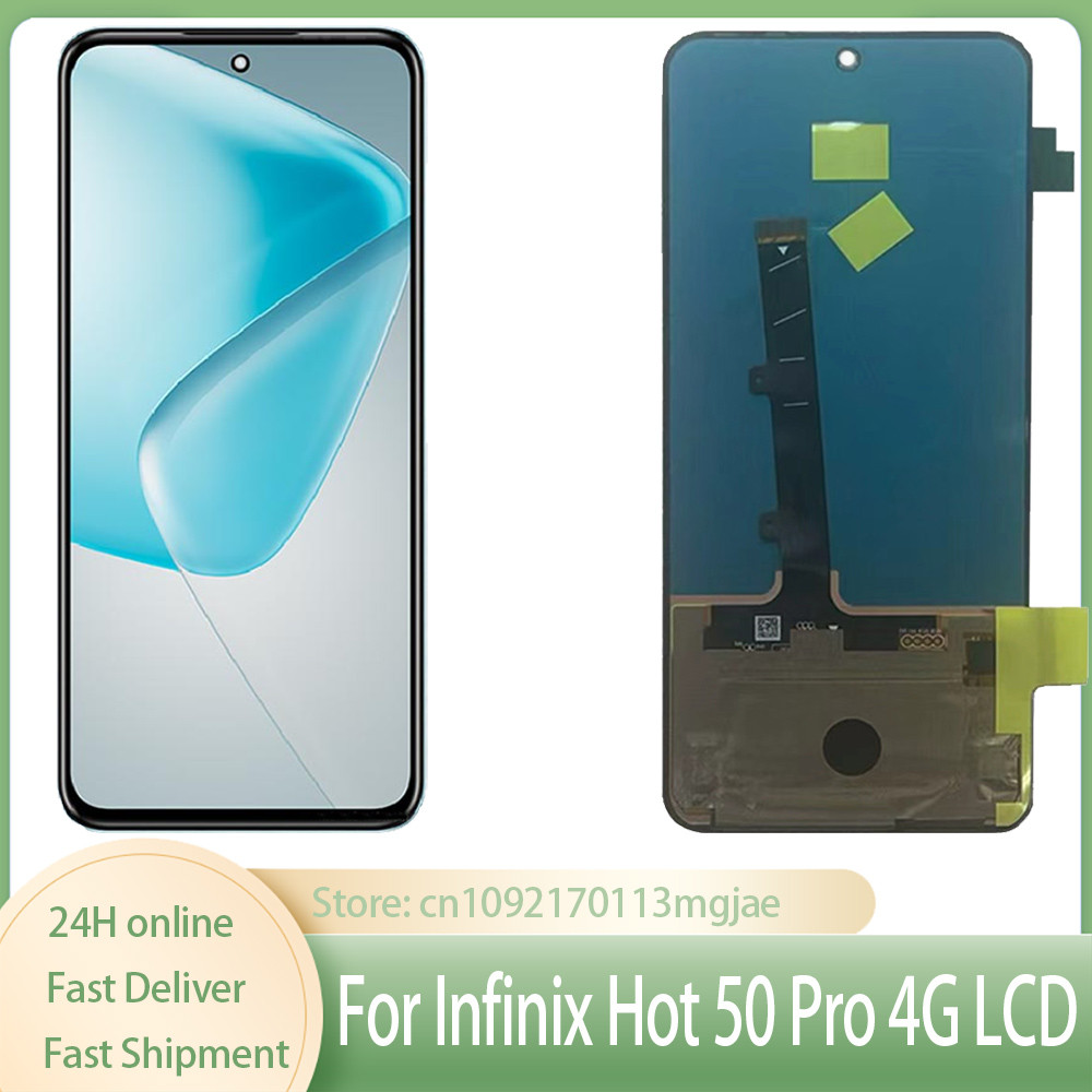 6.78 "AMOLED สําหรับ Infinix Hot 50 Pro 4G LCD X6881 Touch Screen Digitizer Assembly สําหรับ Infinix
