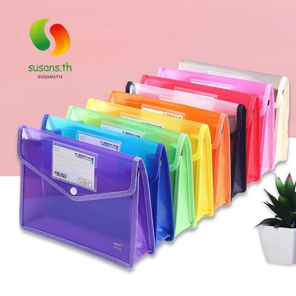 SUSANS A5 แฟ้มโฟลเดอร์ซองกระเป๋า PVC กันน้ําขายร้อน