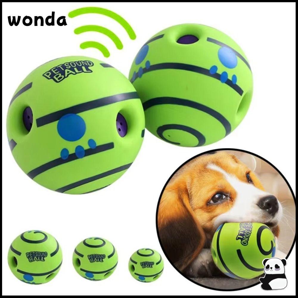Wonda ของเล่นสุนัข, ม้วนปลอดสารพิษ Wobble Wag Giggle Ball, 2024 Pet Squeakers ไม่ต้องใช้แบตเตอรี่ Funny Chew Play