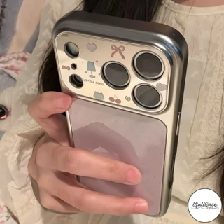 เคสไอโฟน17 เคสกระจก ลายจุด สไตล์สุทธิ น่ารัก น่ารักสำหรับ IPhone Air 15 11 17 13 16 12 14 Pro Max 13 X XR XS 15 16 Plus