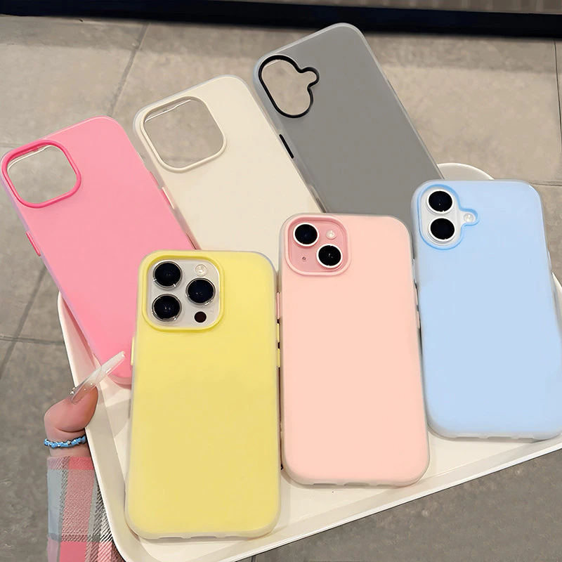 Jelly 2-in-1 Dual Case For ViVo Y05 Y11D V70Fe V70 5G V70Elite Y21D Y31 5G V70 Fe Elite เคสซิริโคน สีพื้นพาสเทล 057