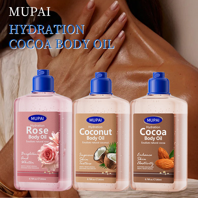 [ขายร้อน] OEM Coconut Body Oil Body Care Moisturizing Moisturizing Light Oily Moisturizing Skin Body