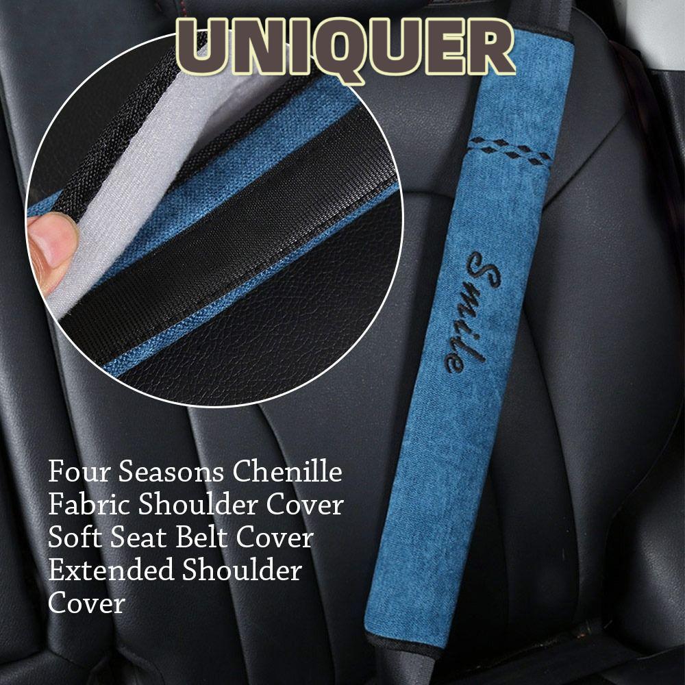 UNIQUER ยูนิเคร์ ที่หุ้มเข็มขัดนิรภัยในรถยนต์,ตัวป้องกันไหล่ เพราะ รถเข็มขัดนิรภัยไหล่ เบาะ,สากลปรับ เชนิลล์ ไหล่ยามผู้ใหญ่