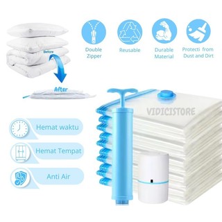 Vacuum Bag /Vacuum Kantong Pakaian Plastik/ Vacum Plastik Bag Travel/Plastik vacum baju