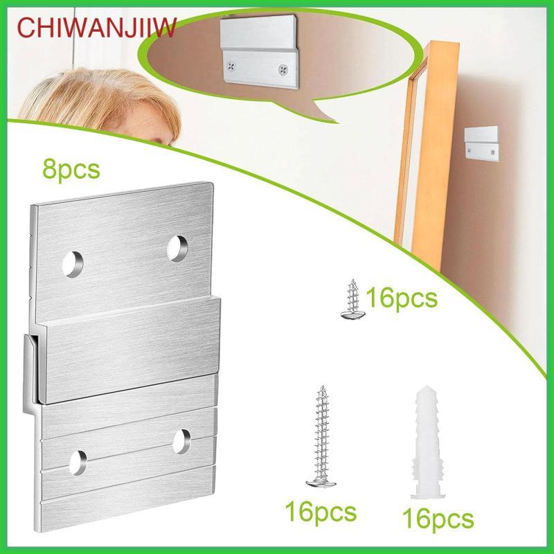 [chiwanjiiw] Heavy Duty Wall Mount Hanger Set French Cleat Picture Hanger คลิปอลูมิเนียมอัลลอยด์สําห