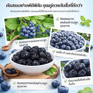🏆100g ⚡ซื้อ 1 แถม1⚡บลูเบอร์รี่อบแห้งเกรดพรีเมียมจากท้องถิ่น รสเปรี้ยวอมหวาน ไม่มีน้ำตาลซูโครส โปรโมชั่นพิเศษเฉพาะช่วงเวล ชั่วโมงจากประเทศไทย]อุดมไปด้วยแอนโทไซยานิน / คุณภาพเข้มข้น / / ปราศจากน้ำตาล / อร่อยอย่างเป็นธรรมชาติ