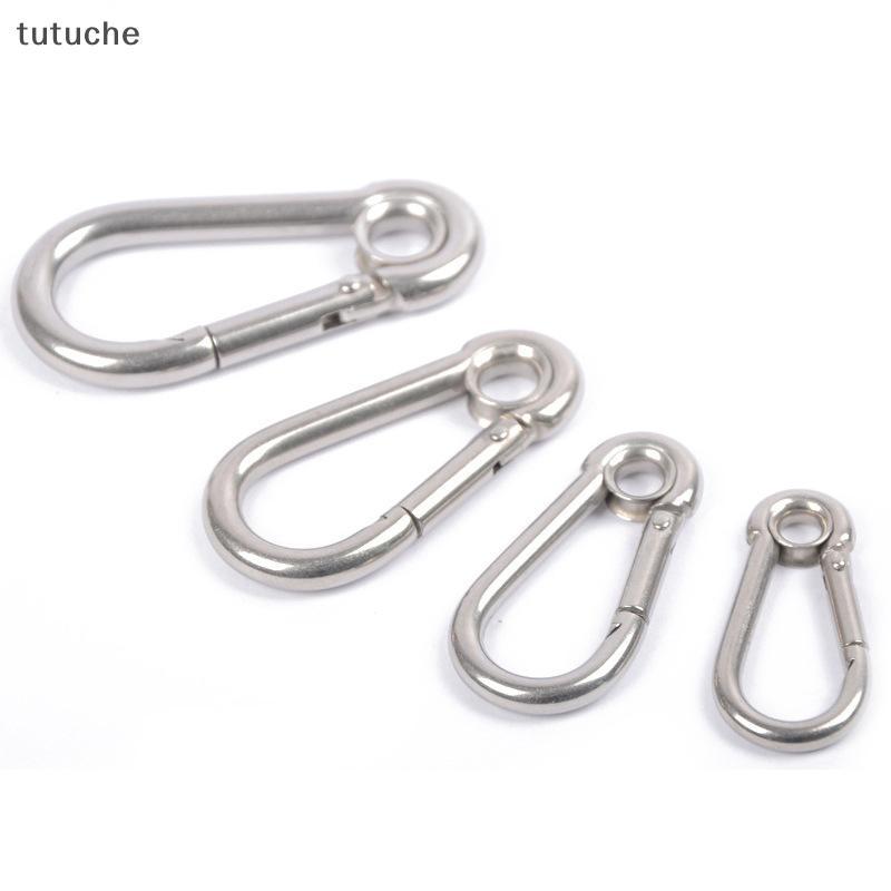 Tutu M4 M5 M6 M7 M8 สแตนเลส Carabiner Carbine Snap Hook ตาไก่ฤดูใบไม้ผลิ Bule Key แหวน VN