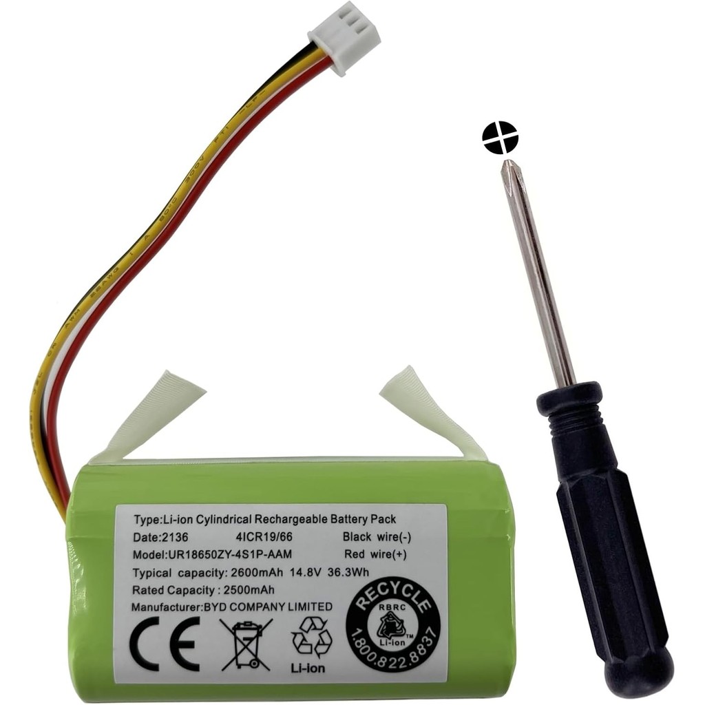 เปลี่ยนแบตเตอรี่สําหรับ iHome AutoVac iHRV2 BLK iHRV4 GRY Kenmore 3210