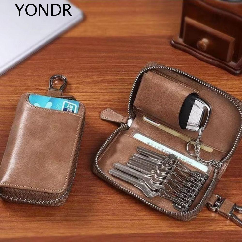 YONDR กระเป๋าสตางค์และกุญแจทรงคลาสสิก ทำจากหนังPU มีพื้นที่กว้างสำหรับธุรกิจและการใช้งานประจำวัน