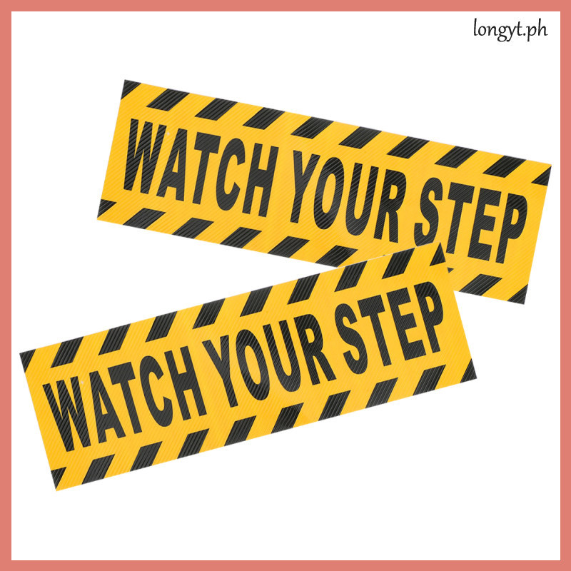 Strip Traction Tape - สติ๊กเกอร์ป้องกันพื้น Caution Non 2 ชิ้น longyt