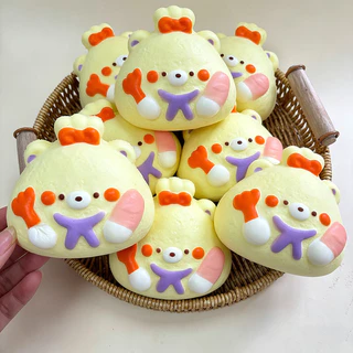 【ของเล่นสกุชชี่】squishy ของเล่นคลายเครียด ขนมปังสร้างสรรค์ ขนมปังนุ่มสุดบีบระบายความเครียด สกุชชี่