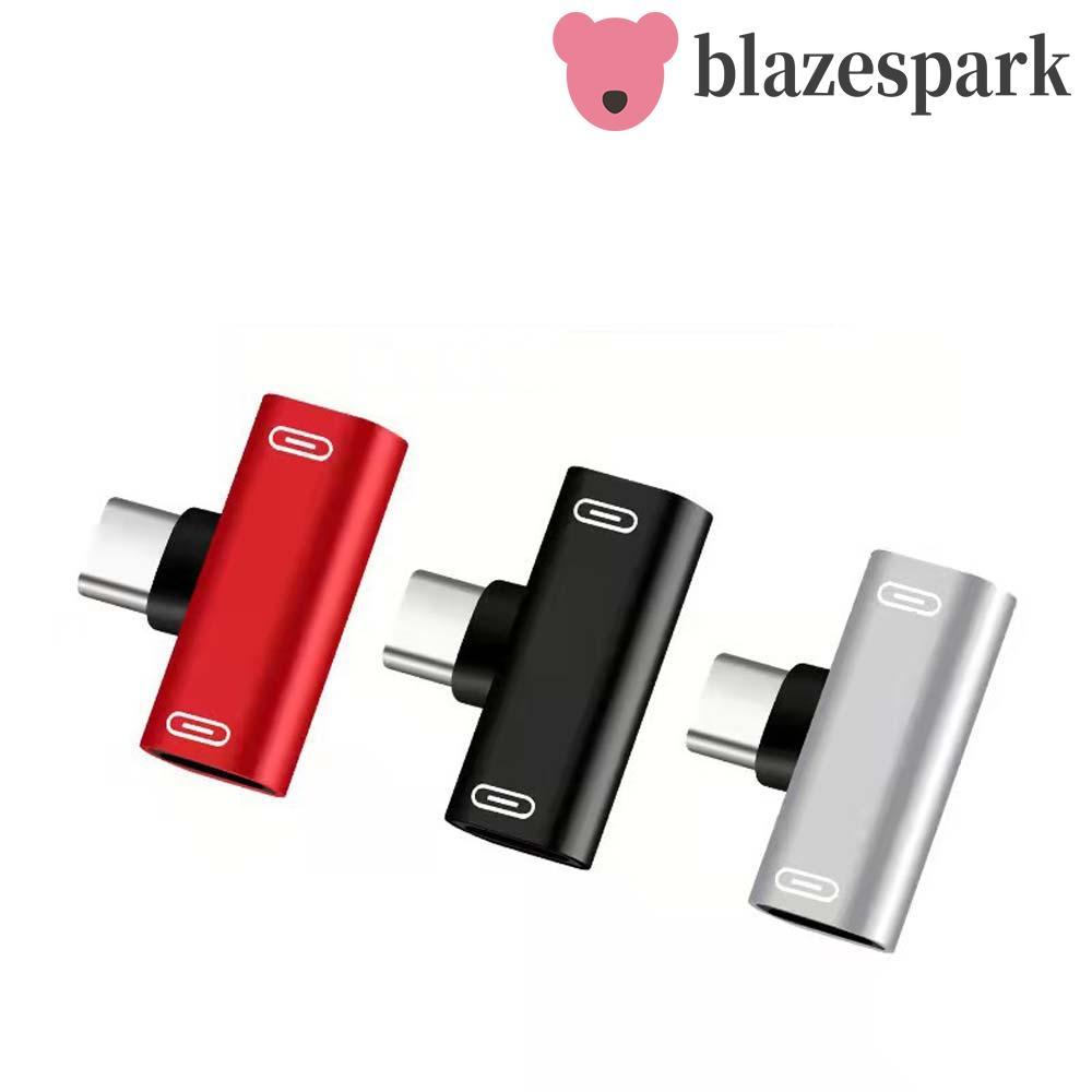 BLAZESPARK อะแดปเตอร์ชาร์จหูฟังตัวแยกตัวแปลงหูฟัง Type C คู่