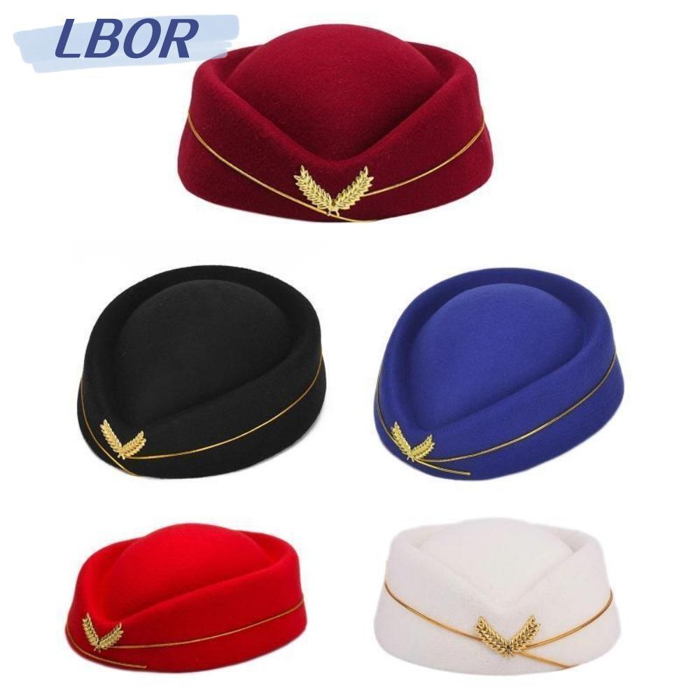 LBOR Air Hostess Hat อุปกรณ์เสริมการแต่งกายสำหรับพาร์ตี้และงานเลี้ยง
