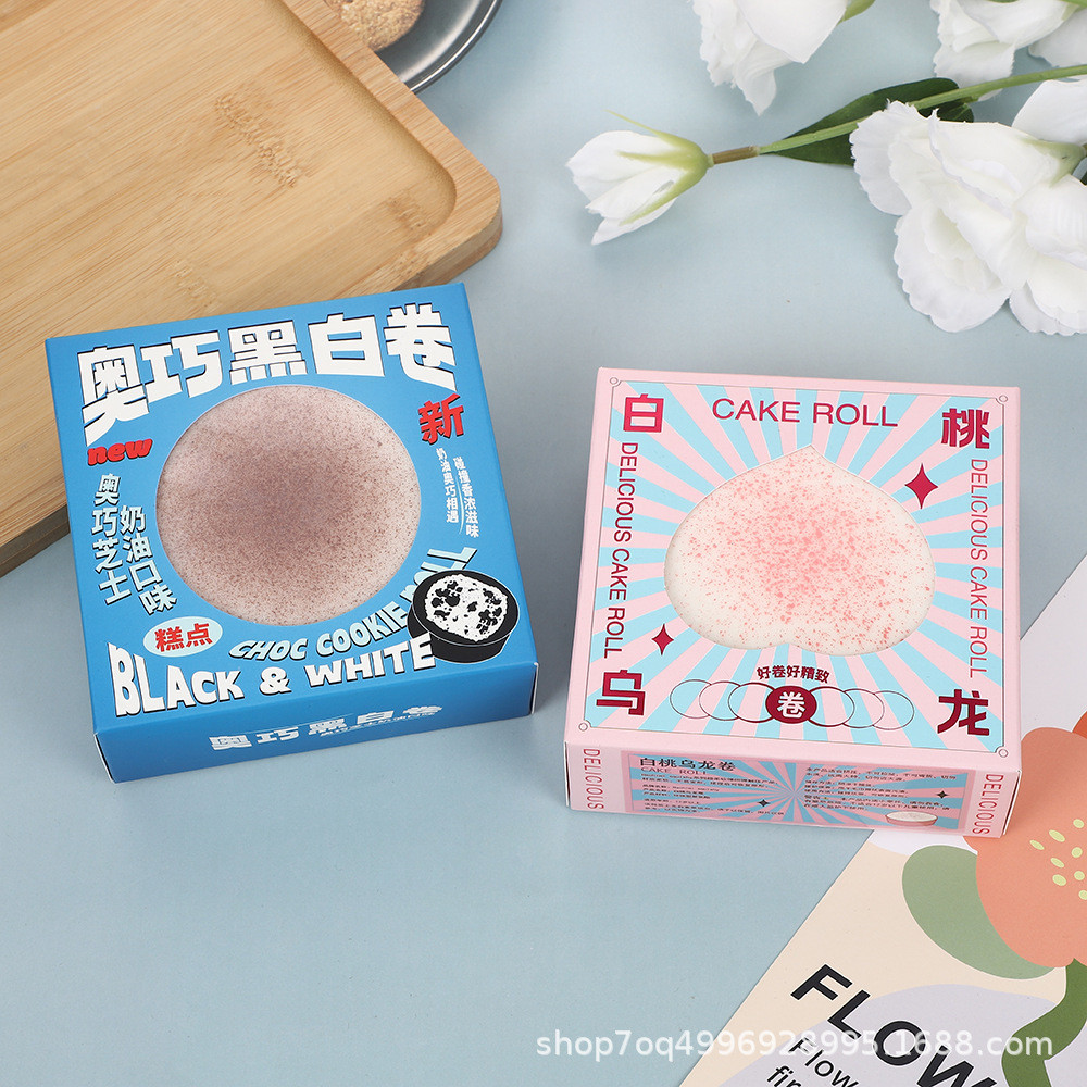 Super Wet Soft Slow Rebound Hachimi สีดําสีขาวม้วนรู้สึก Sticky การ์ตูนนักเรียน Influencer Decompression Pinch 6LQQ