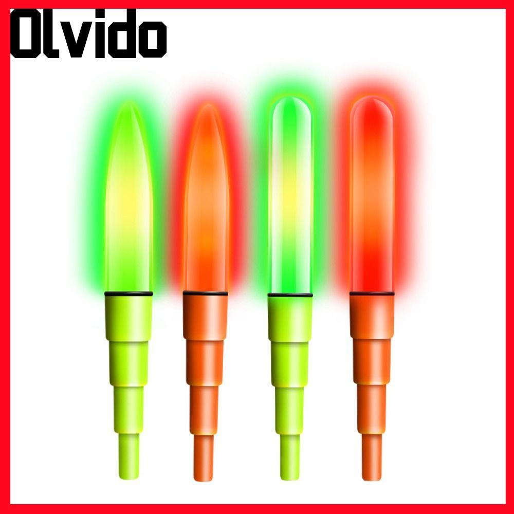OLVIDO 1 ชิ้น LED Fishing Float Top, Induction Luminous Fishing Float Light, Super Bright Night Fish