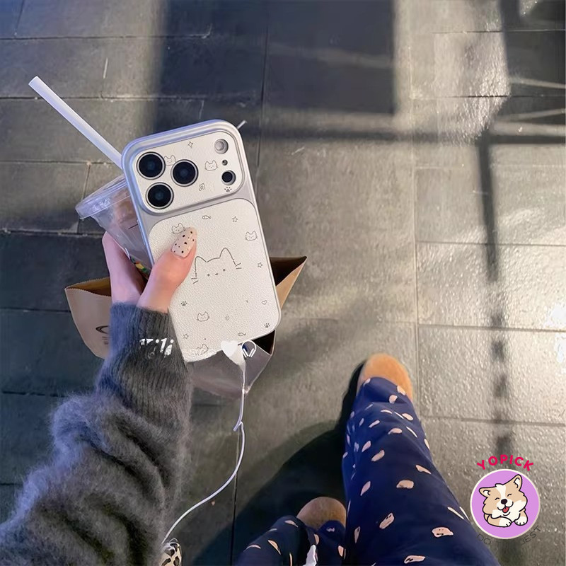 Simple Cat Headเคสโทรศัพท์Iphone 17 Pro Max iPhone 16 Pro 16 Plusผิว 15 Pro Maxซิลิโคน 14 Pro anti-drop 13 รุ่นหญิงFull-coverageหน้าต่างขนาดใหญ่KNTP ราคา ถูกที่สุด ดีลบีเคเค แกลเลอรีภาพที่ 2