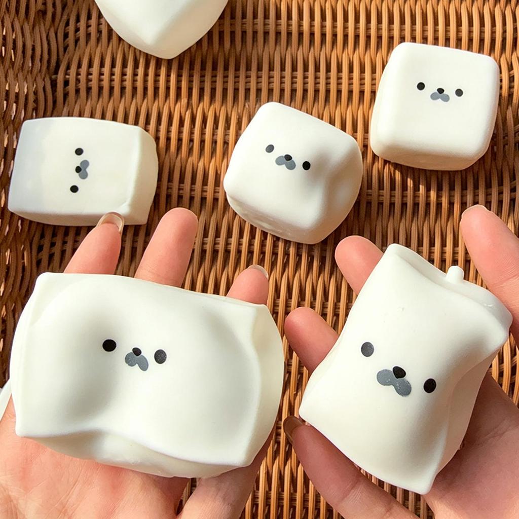 Seal Sugar Cube Squishy ช้า rebound Seal Cube Squeezable ของเล่นความเครียด Reliever สําหรับสํานักงานทํางาน Commuting ผ่อนคลาย chunnimth
