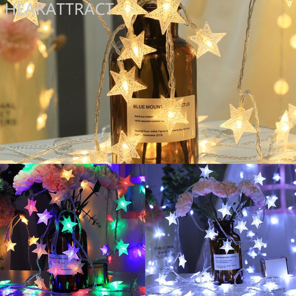 HEARATTRACT Star ไฟ LED String Fairy Garland ไฟบ้านสวนตกแต่งปาร์ตี้ไฟ L9X5