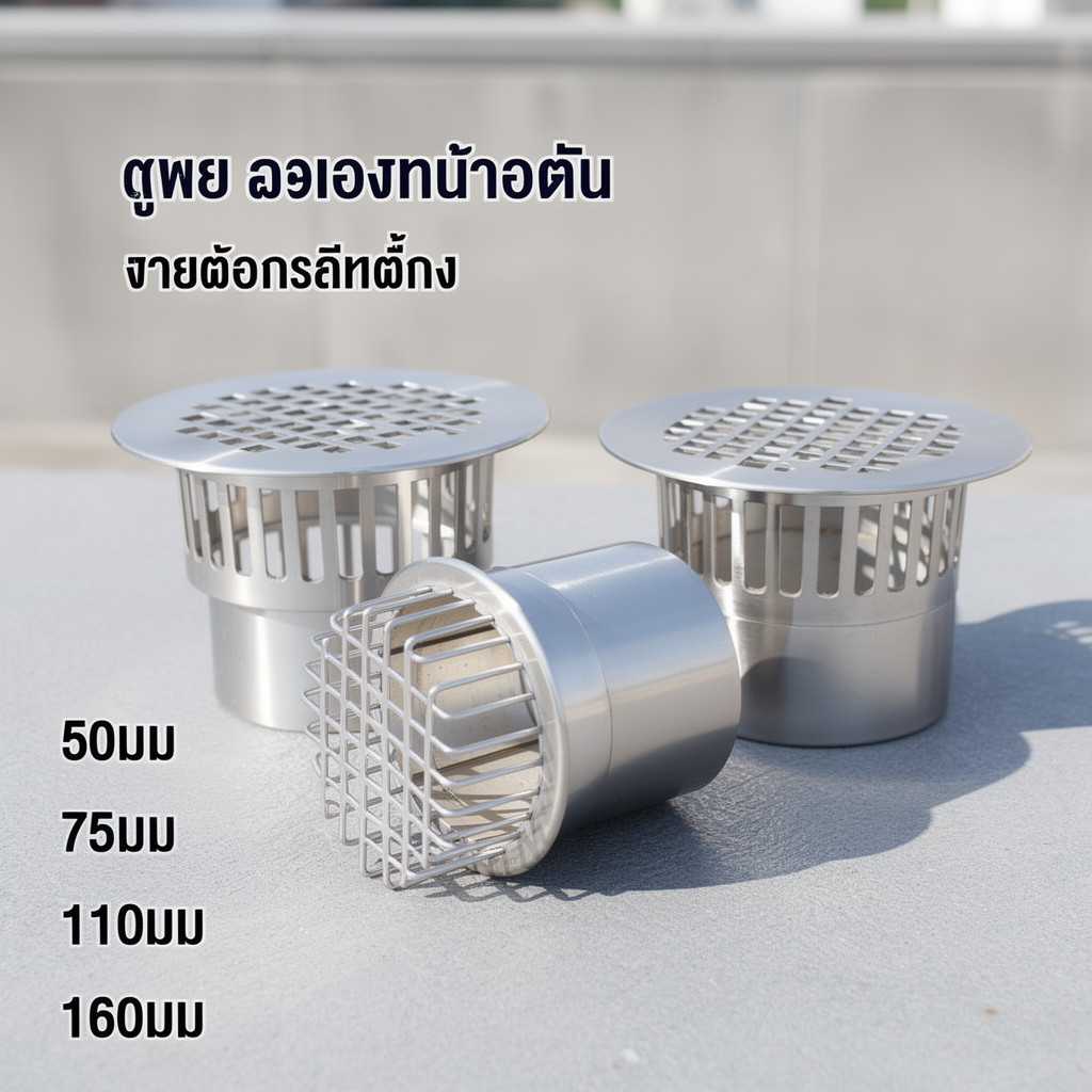 ท่อระบายน้ําสแตนเลส Grate Gutter ฝาครอบตัวกรองระเบียงกลางแจ้งหลังคาพื้นท่อ Anti Clog สวมใส่ง่าย