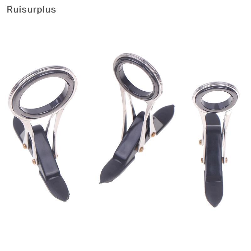 [Rui-t] พับสแตนเลส Telescopic Guide แหวนตกปลา Rod Pole Line Guides แหวนด้านบน DIY Eye แหวนชุดซ่อมอุปกรณ์เสริม Tale